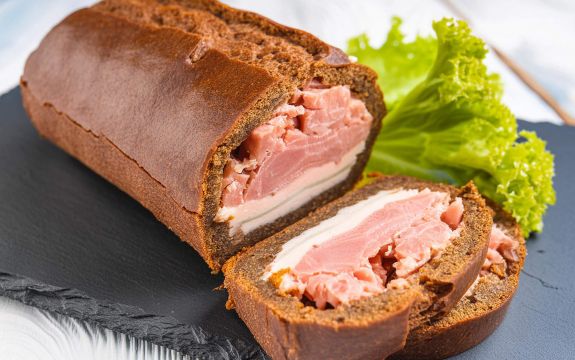 Catering: Kassler im Brotteig